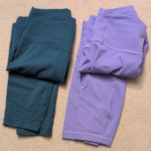 Lululemon Athletica Teal and Lavender Leggings